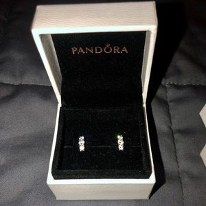 SILVER PANDORA EARRINGS